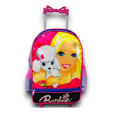 Mochila Barbie Princesa Bolsa Infantil Rodinhas Feminina