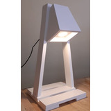 Lampara Para Mesa Sala Buro Luz Led Madera Solida