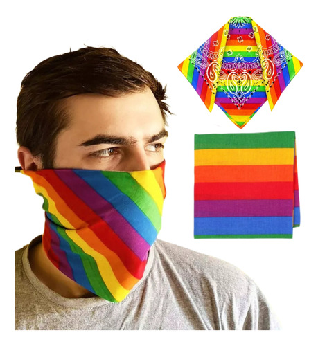 Lgbt Hijab 2pz Orgullo De La Bandera Del Arco Iris Gay Bufan