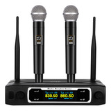 2 Micrófono Inalámbrico Karaoke Bluetooth Profesional  Uhf