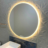 Espelho Grande Redondo 60 Com Led P/ Banheiro Camarim Sala