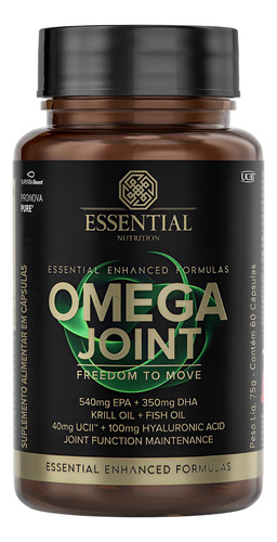 Ômega Joint Colágeno Tipo 2 + Ácido Hialurônico Essential 