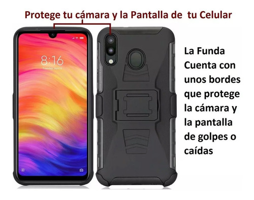 Funda Case Zte Blade Axon Rudo Protector Con Clip