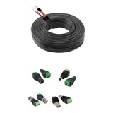 Kit Coaxial Cftv 4mm Bip. 90% Malha 50m +10 Conect. St101