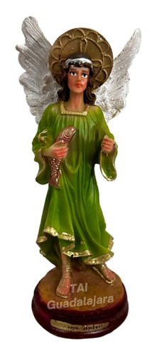 Arcángel San Rafael Mini Resina Figura Religiosa 21 Cm