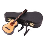 Modelo De Guitarra Clásica Con Soporte Y Estuche Juguete