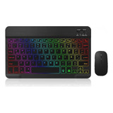 Funda+teclado Rgb+mouse Para Galaxy Tab A8 10.5 In X205/x200