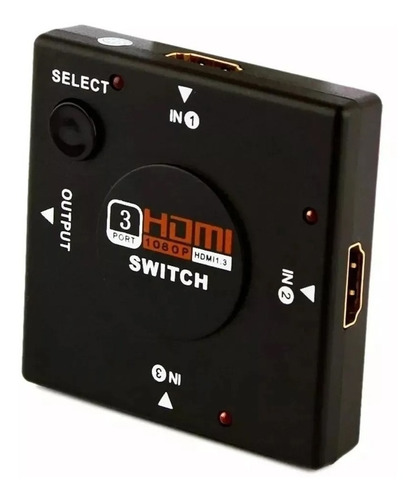 Switch Hub Divisor 4 Portas Hdmi 1.3 1080p Full Hd Ps3 Ps4
