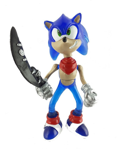 Figura Juguete Sonic Boom Erizo Azul Con Luz Led Y Espada