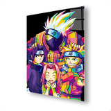 Cuadro Metalico Naruto Personajes Colorido Abstracto Arte 