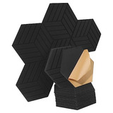 Edjunlere Paquete De 24 Paneles Acústicos Hexagonales Con Bo
