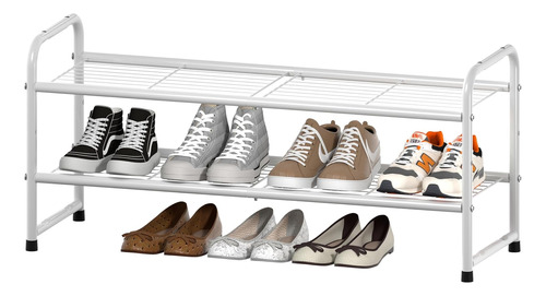 Shoes Rack Shelf For Closet Metal Stackable Shoe Storag...