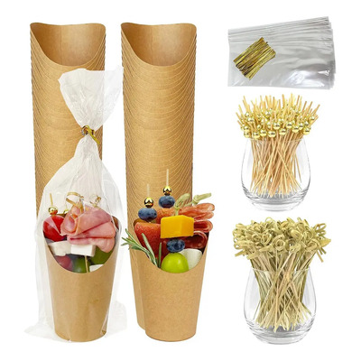 50 Juegos De Tazas De Charcutería 14oz Con Palitos Y Bolsas | MercadoLibre