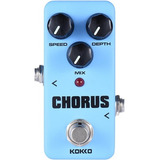 Kokko Chorus Pedal Analógico Para Guitarra Eléctrica Color Celeste