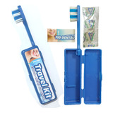 Escova Kit Dental Viagem Dobrável + Creme, Fio Dental 10 Kit