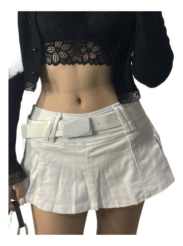 Minifaldas Gótico De Cintura Baja Ropa De Calle Para Mujer