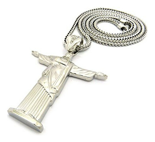 Cadena, Collar Para Hombr Mens Jumbo Large Jesucristo Dios R