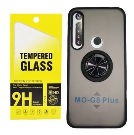 Case Funda Protector Traslucido Anillo Con Mica 9d Motorola