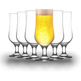 Set De 6 Vaso Cervecero Cocktail Nevakar De Vidrio 385ml Color Cristal