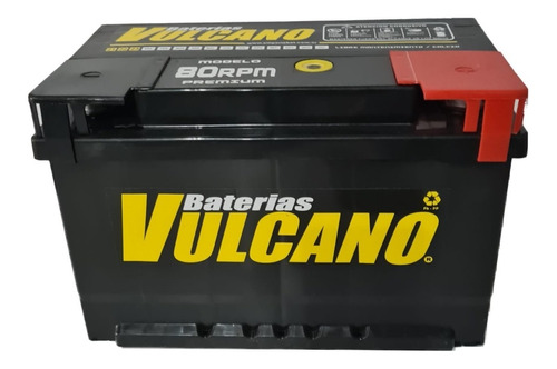 Bateria Vulcano 12x80rpm Auto Camioneta Nafta Gnc Diesel 