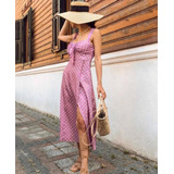 Vestido Rosado Polka Dots Zara Indix