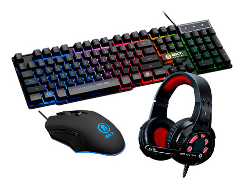 Combo Gamer Teclado Mk85 + Mouse Mk85 + Auricular H91 Bkt