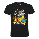 Polera Pokémon Estampado Dtf  Niños