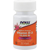 Suplemento En Cápsulas Blandas Now  Structural Support Vitamin D3 10000 Iu Vitamina D3 En Pote 120 Un