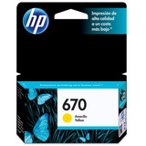 Tinta Hp 670 Cz116al Color Amarillo