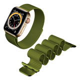 Correa Para Apple Watch Milanes Metal 38/40mm Serie 5 4 3 2 Color Verde