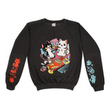 Syanne Sudadera Pullover Pizza Michiverso Gatitos Kawaii