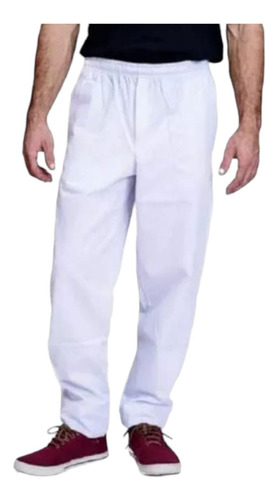 Pantalon Cintura Elastica -  Blanco  Solicite Mercado Envios