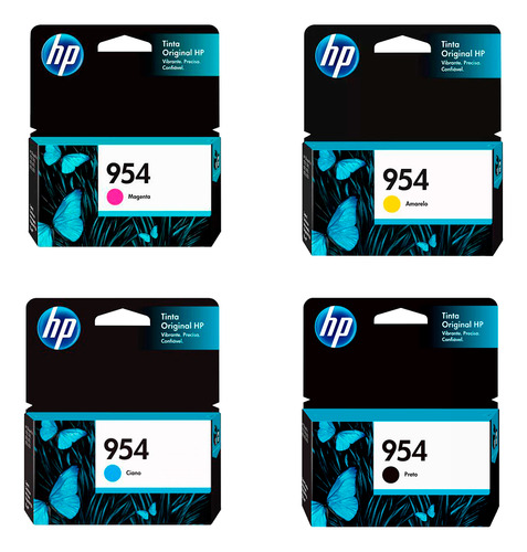 Kit 4 Cartuchos De Tinta 954 Original Hp 7720 8210 8720 8730