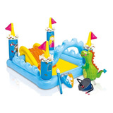 Pileta Inflable Castillo Intex Dragon Escudo + Inflador