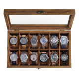 Organizador Watch Box Songmics De Madera De Nogal Rústico Co