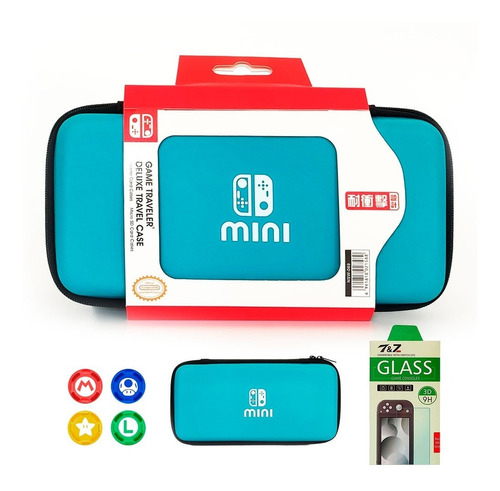 Case Estojo Nintendo Switch Lite C Película E 4 Grips Brinde