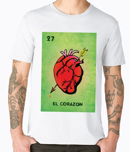 Playeras Cleen Alexer Loteria El Corazon Mod 43