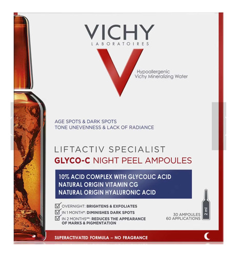 Pack 30 Ampolletas Vichy Liftactiv Antimanchas Glyco-c Antie