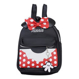 Mochila Mediana De Minnie Y Mickey Mouse, Excelente Calidad 