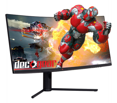 Deco Gear Monitor Curvado Ultraancho 34  X 21:9, 144hz, Hdr.