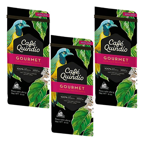 Café Quindío Gourmet Molido / Grano 3x 500g Café Arábigo