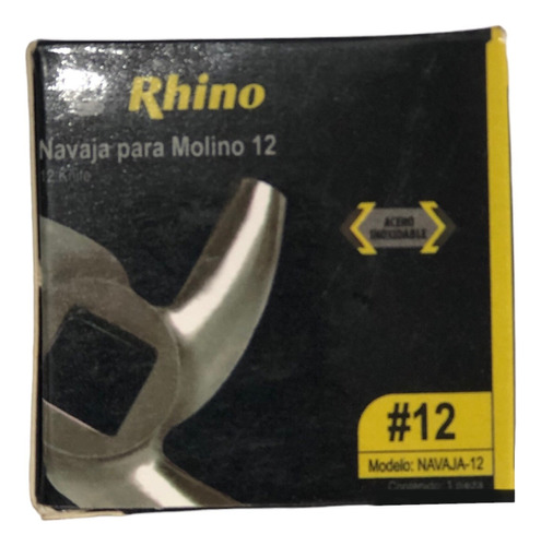 Navaja Para Molino #12 De Acero Inoxidable, Marca Rhino 