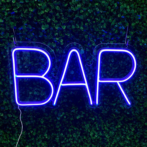 Painel Neon Led Bar Decoração, Festa Cor Azul