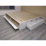 Cama Box 2 Plazas Con Cajones Y Zapatero