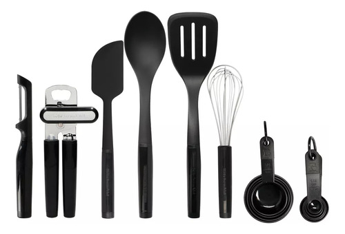 Set De Utensillos Kitchenaid 15 Piezas Negro Kqg447bxobe