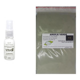 Argila Verde 500g E Sérum Clareador Ác. Hialurônico E Vita C