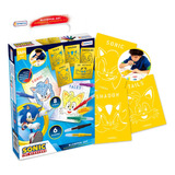 Set Arte Marcadores  Blow Pen Sonic Sega Aerografos Colorear