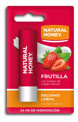 Balsamo Labial Frutilla Natural Honey