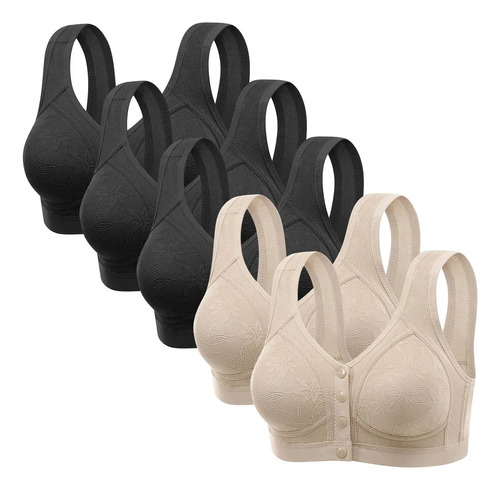 Ropa Interior De Lactancia Bra De Malla Fina De 5 Piezas, Mo