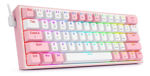 Teclado Mecánico Para Juegos Redragon-k617 Fizz Wired Rgb ,